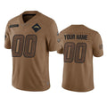 Custom LA.Chargers Active Player 2023 Brown Salute To Service Limited Stitched Jersey