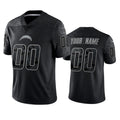 Custom LA.Chargers Active Player Black Reflective Limited Stitched Jersey