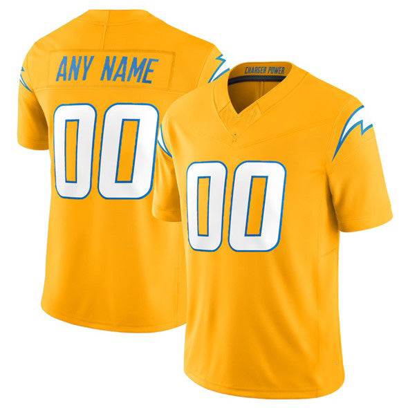Custom LA.Chargers Active Player Gold 2025 F.U.S.E. Alternate Vapor Limited Stitched Jersey