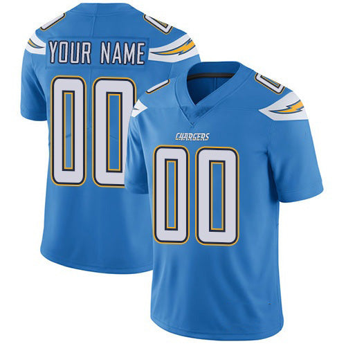 Custom LA.Chargers Alternate Electric Blue Vapor Untouchable Limited Jersey