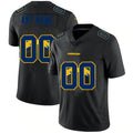 Custom LA.Chargers Black Team Logo Dual Overlap Limited Jersey