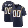 Custom LA.Chargers Navy Alternate Super Chargers Game Jersey