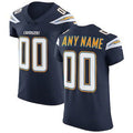 Custom LA.Chargers Navy Vapor Untouchable Elite Stitched Jersey