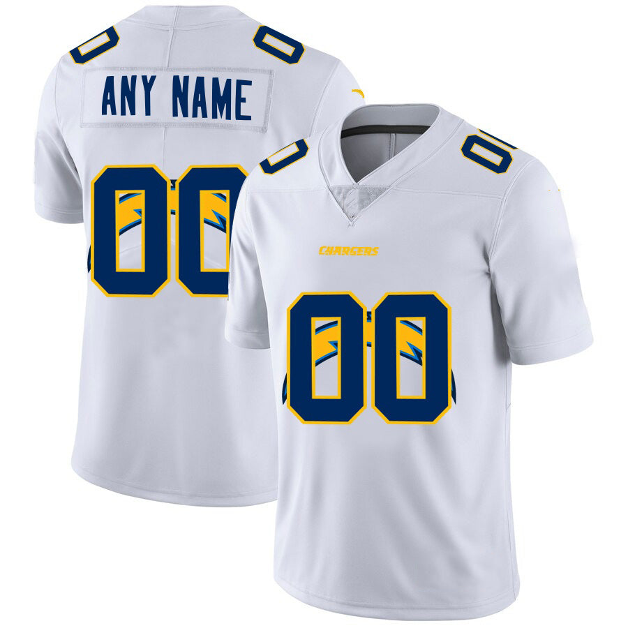Custom LA.Chargers White Team Big Logo Vapor Untouchable Limited Jersey