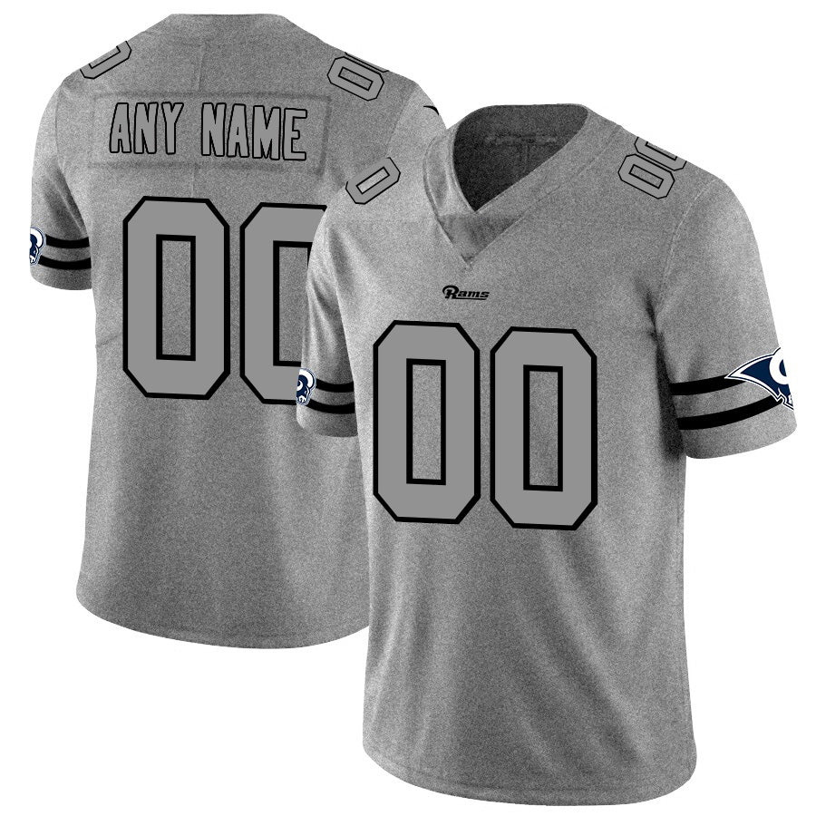 Custom LA.Rams 2019 Gray Gridiron Gray Vapor Untouchable Limited Jersey