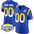 Custom LA.Rams Active Player Blue 2024 NFC West Champions F.U.S.E. Vapor Untouchable Stitched Jersey