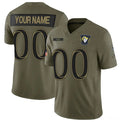 Custom LA.Rams Active Player Olive 2025 F.U.S.E. Salute to Service Limited Stitched Jersey