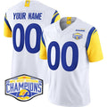 Custom LA.Rams Active Player White 2024 NFC West Champions F.U.S.E. Vapor Untouchable Stitched Jersey