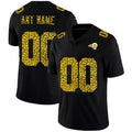 Custom LA.Rams Black Leopard Print Fashion Vapor Limited Jersey