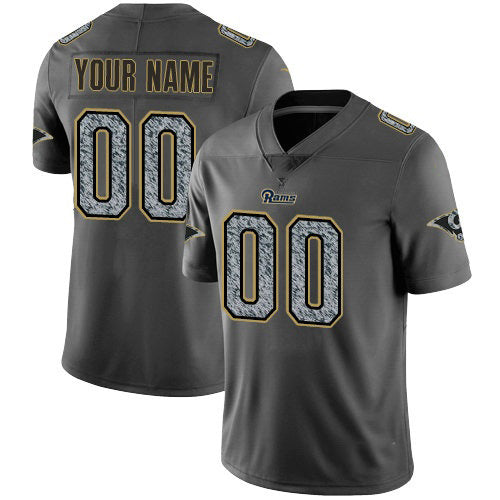 Custom LA.Rams Gray Static Vapor Untouchable Limited Jersey