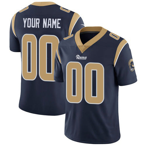 Custom LA.Rams Navy Vapor Untouchable Player Limited Jersey