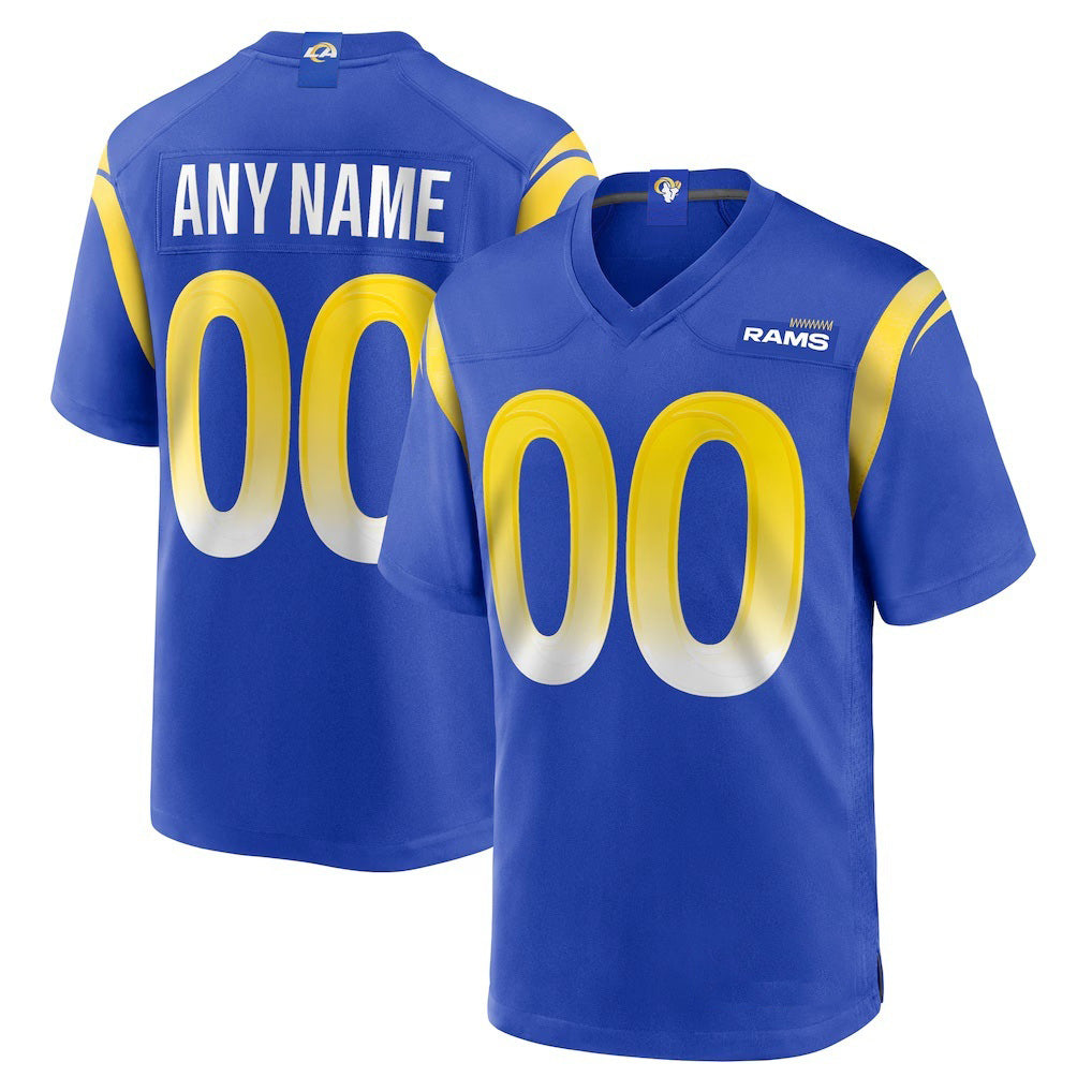 Custom LA.Rams Royal Game Jersey