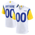 Custom LA.Rams White Alternate Jersey