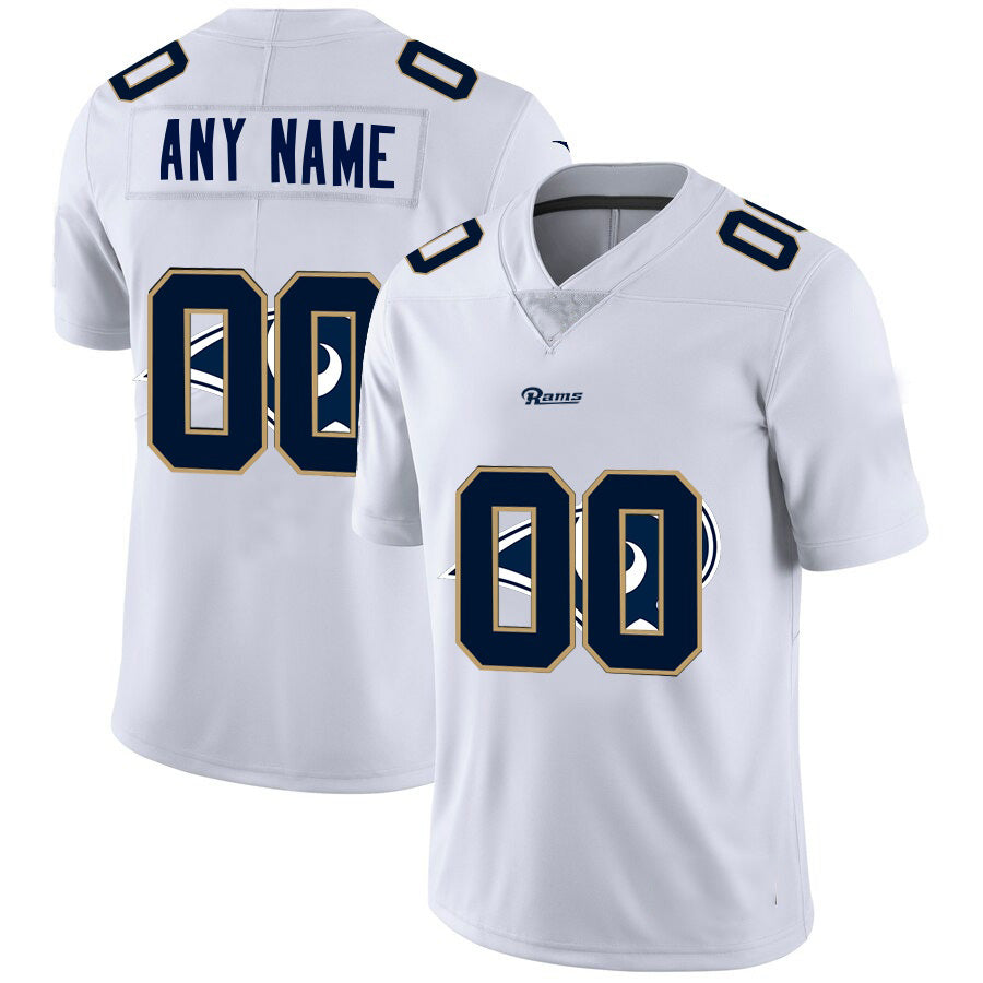 Custom LA.Rams White Team Big Logo Vapor Untouchable Limited Jersey