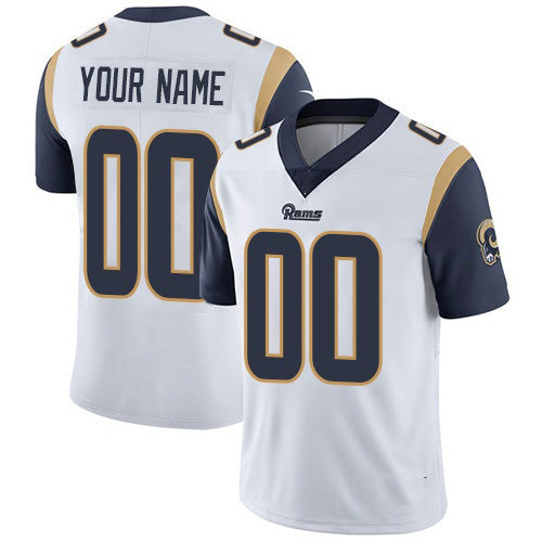 Custom LA.Rams White Vapor Untouchable Player Limited Jersey
