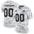 Custom LV.Raiders Active Player 2024 F.U.S.E Arctic Camo Salute To Service Limited Stitched Jersey