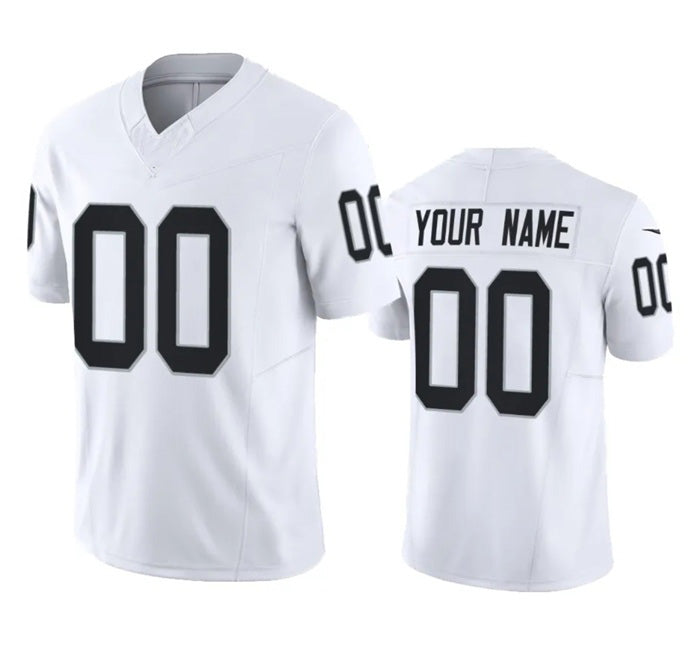 Custom LV.Raiders Active Player White 2023 F.U.S.E Vapor Untouchable Stitched Jersey