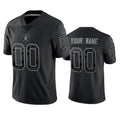 Custom LV.Raiders Active Player Black Reflective Limited Stitched Jersey
