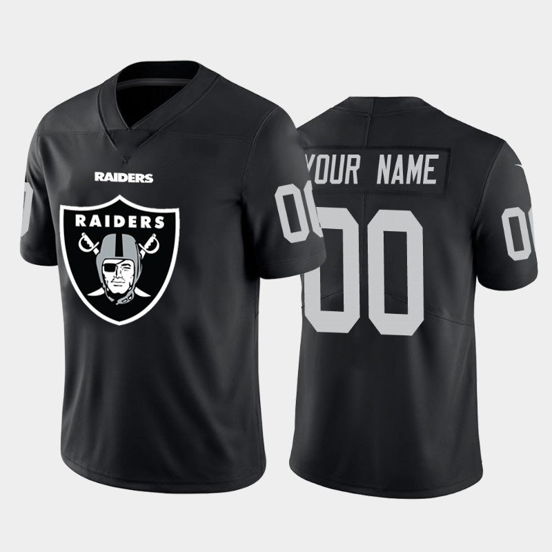 Custom LV.Raiders Black Team Big Logo Vapor Untouchable Limited Jersey