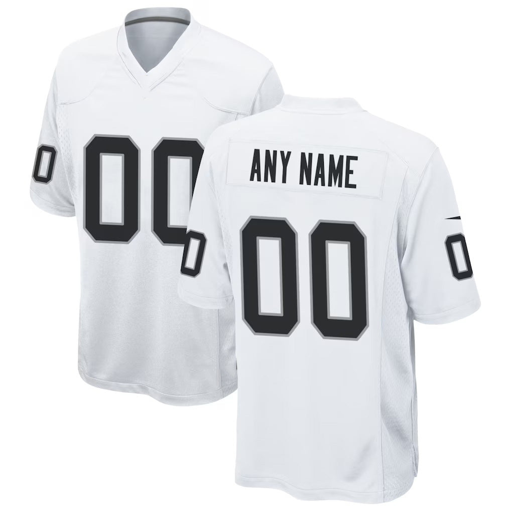 Custom LV.Raiders White Game Jersey