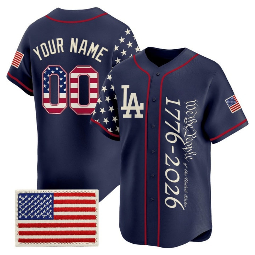 Custom Los Angeles Angels  America 250 Edition Vapor Premier Limited Navy Stitched Baseball Jersey