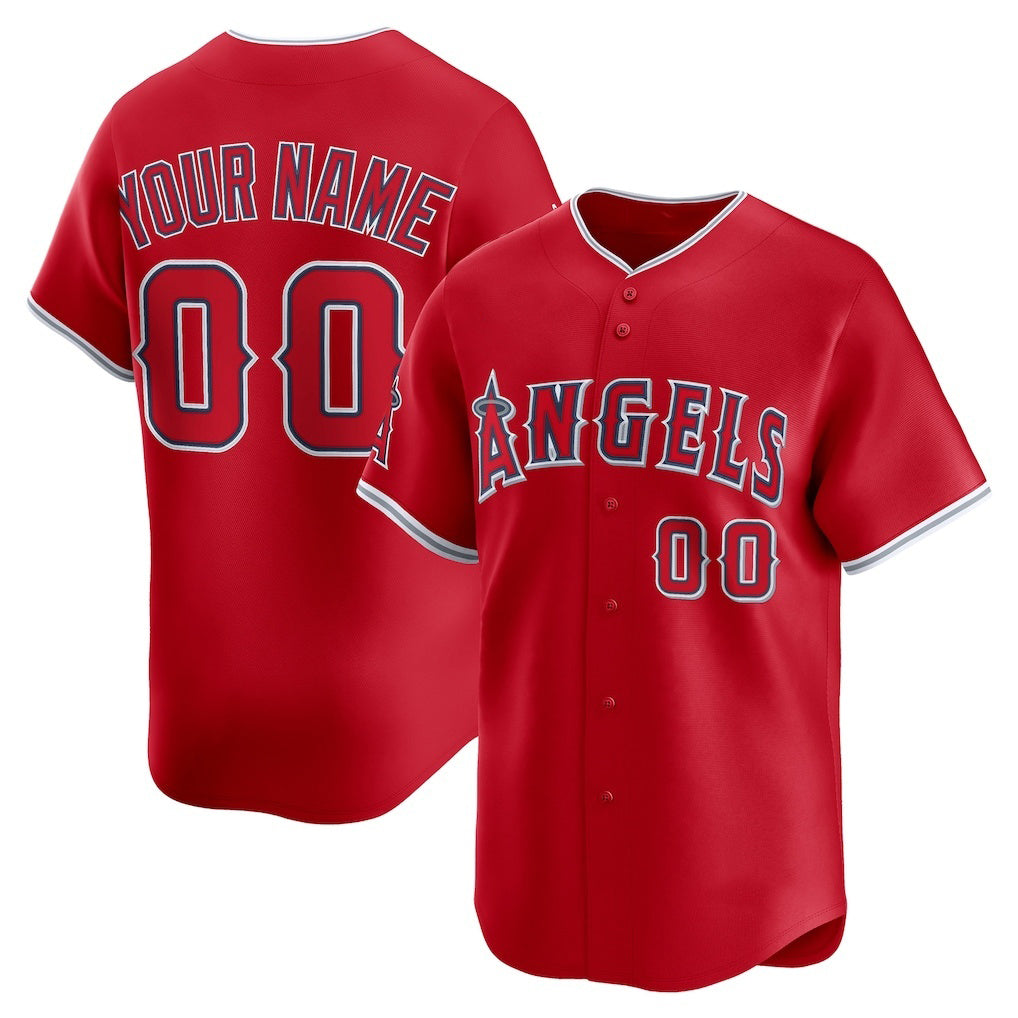 Custom Los Angeles Angels Red Alternate Limited Baseball Jersey