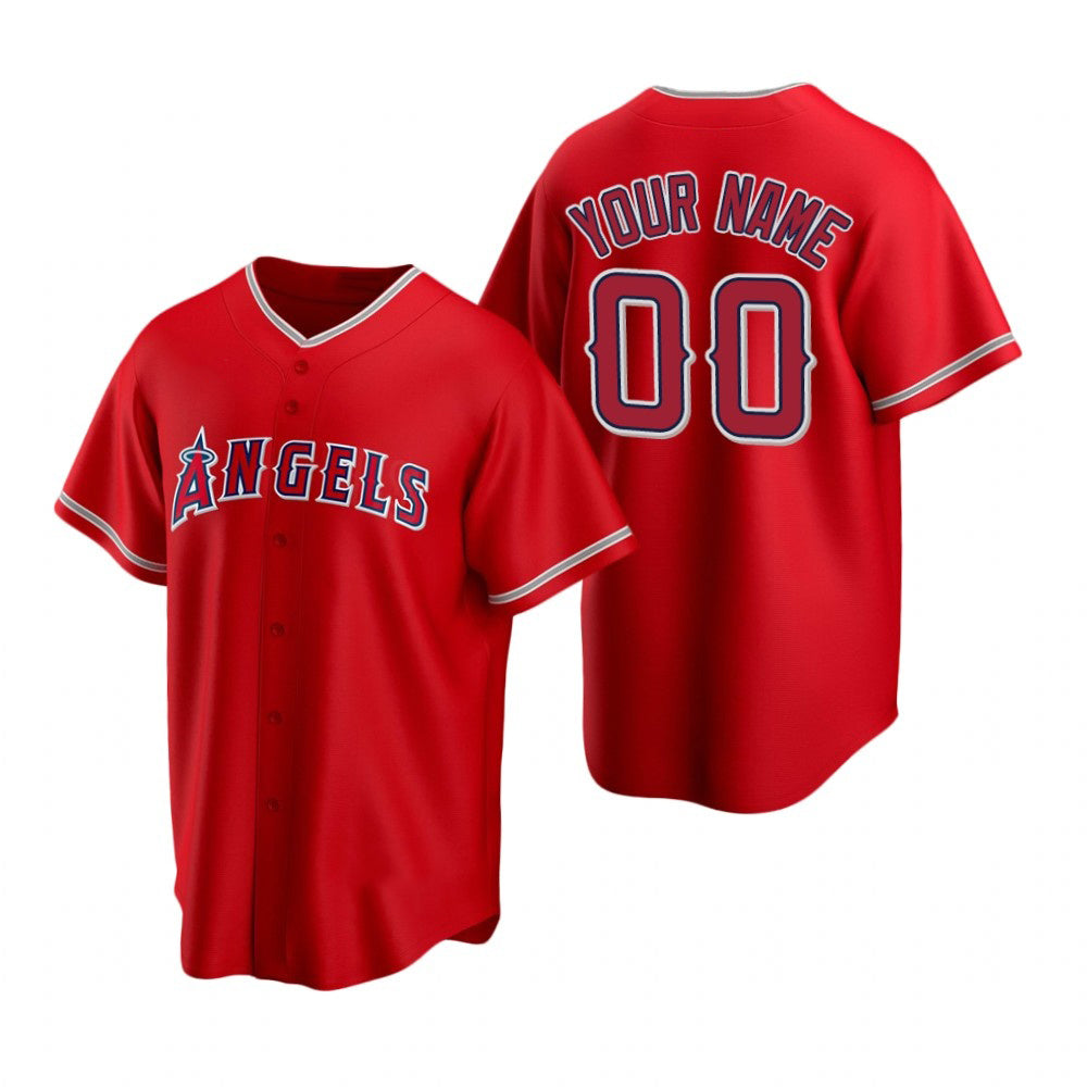Custom Los Angeles Angels Red Stitched Cool Baseball Jersey
