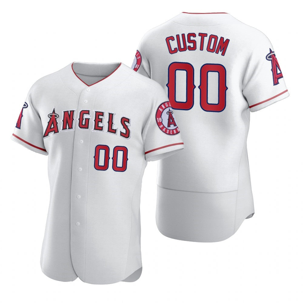 Custom Los Angeles Angels White 2020 Stitched Flex Baseball Jersey