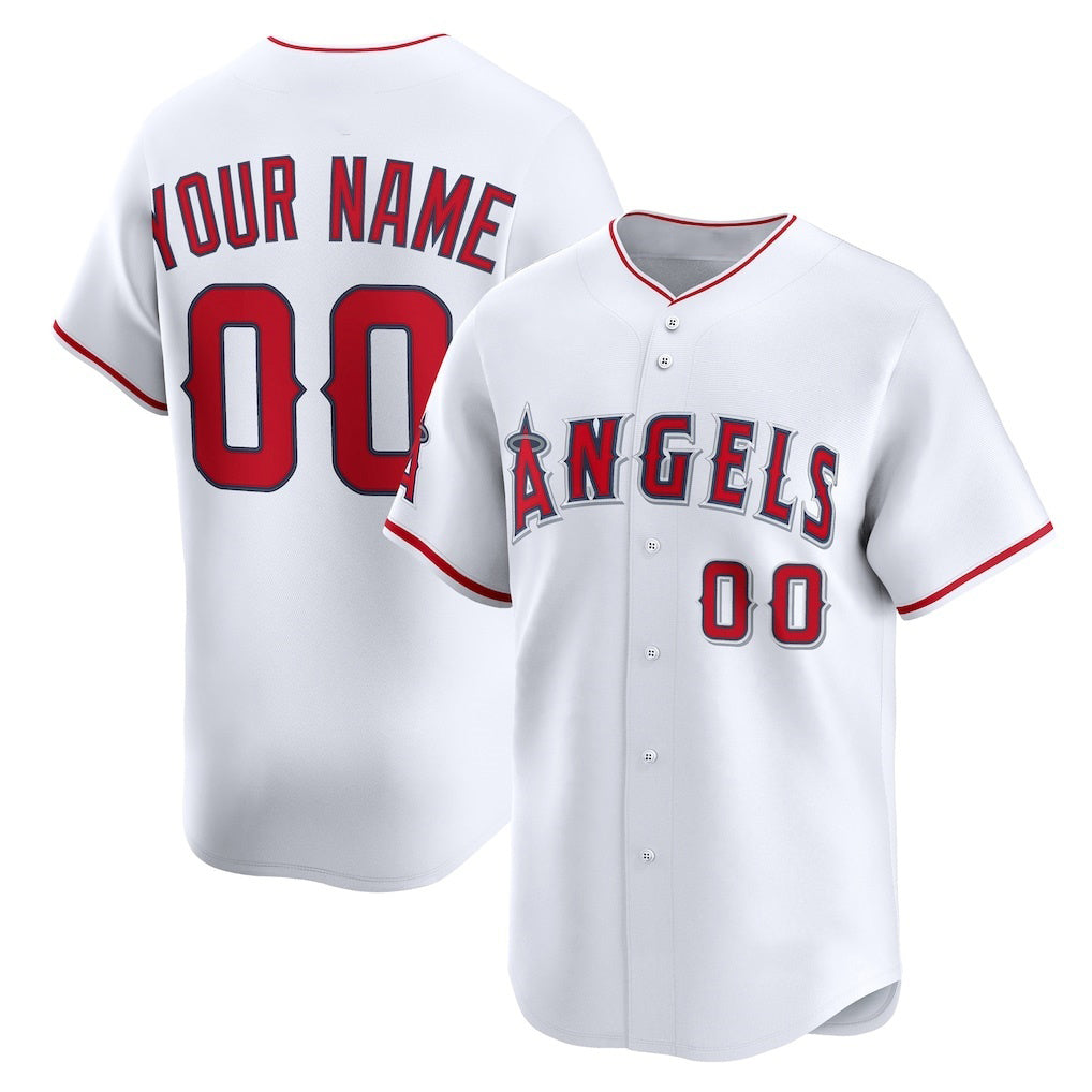 Custom Los Angeles Angels White Home Limited Baseball Jersey