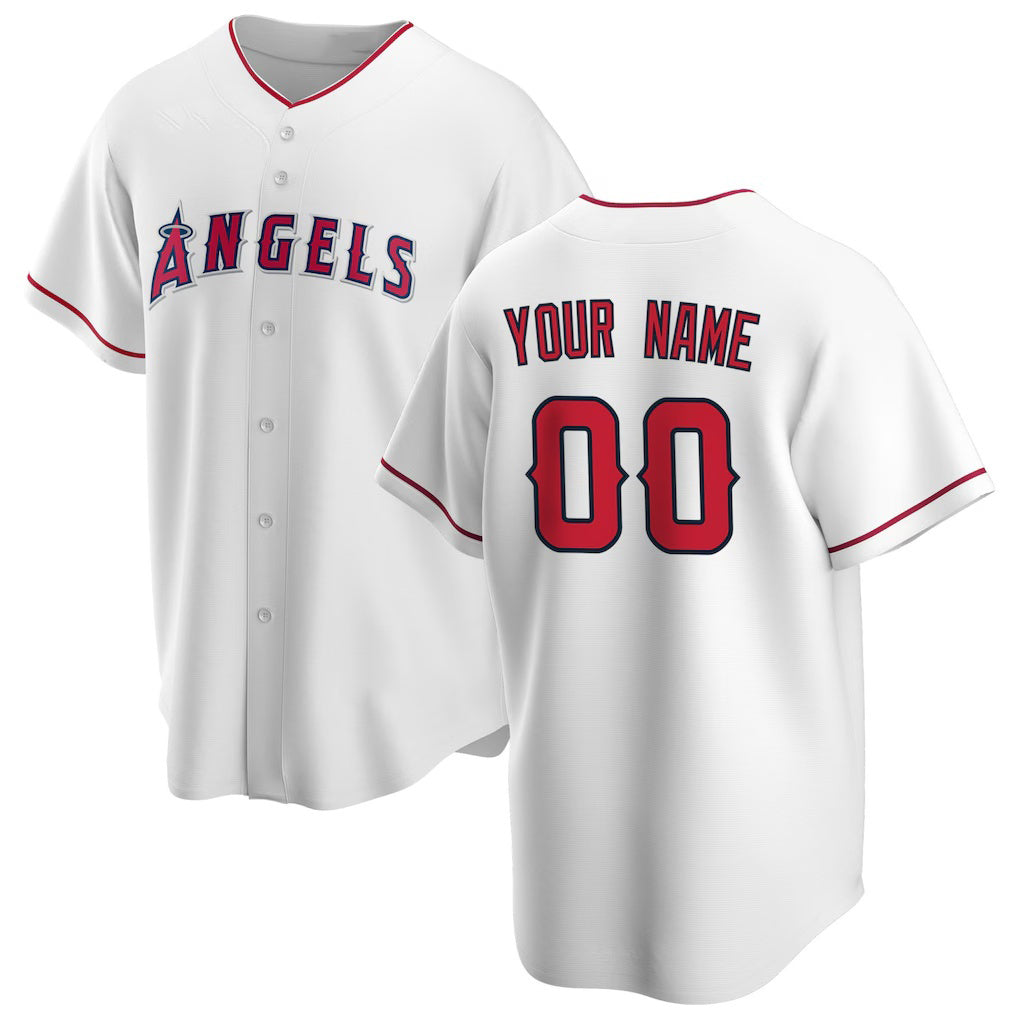 Custom Los Angeles Angels White Home Replica Baseball Jersey