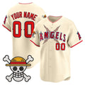 Custom Los Angeles Angels x One Piece Cream Vapor Premier Limited Jersey - Stitched Baseball Jersey