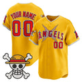 Custom Los Angeles Angels x One Piece Gold Vapor Premier Limited Jersey - Stitched Baseball Jersey