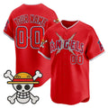 Custom Los Angeles Angels x One Piece Red Vapor Premier Limited Jersey - Stitched Baseball Jersey