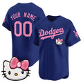 Custom Los Angeles Dodgers ACTIVE PLAYER Royal 2025 Hello Kitty Vapor Premier Limited Stitched Baseball Jersey