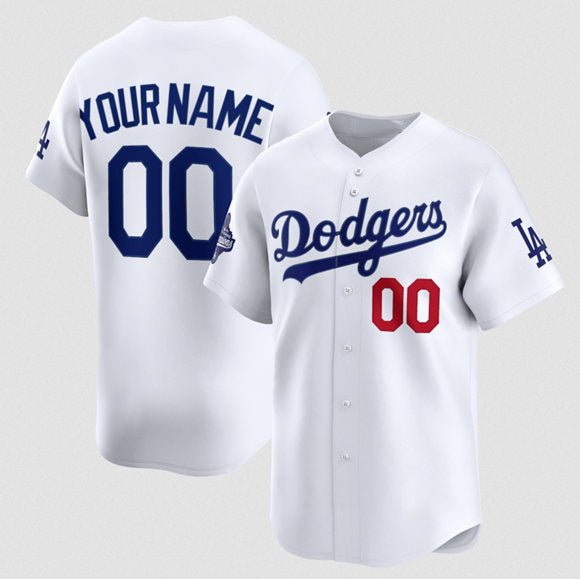 Custom Los Angeles Dodgers ACTIVE PLAYER White 2025 Champions Stitched Baseball Jersey HELVY