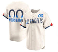 Custom Los Angeles Dodgers Active Player Cream 2024 City Connect Limited Stitched Baseball Jersey HELVY