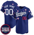 Custom Los Angeles Dodgers Active Player Royal 2025 Tokyo Series Limited Stitched Baseball Jersey HELVY