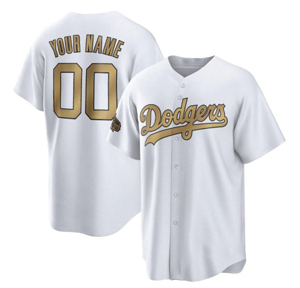 Custom Los Angeles Dodgers Active Player White 2022 All-Star Cool Base Stitched Baseball Jersey HELVY