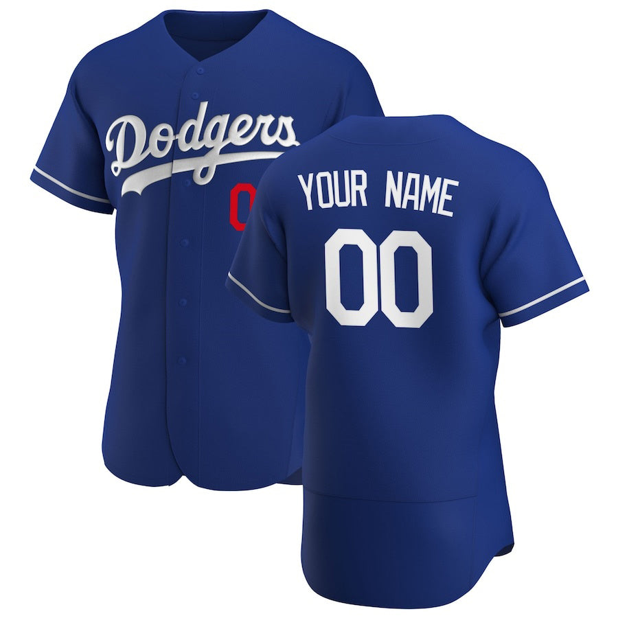 Custom Los Angeles Dodgers Royal Alternate 2020 Authentic Player Baseball Jersey HELVY
