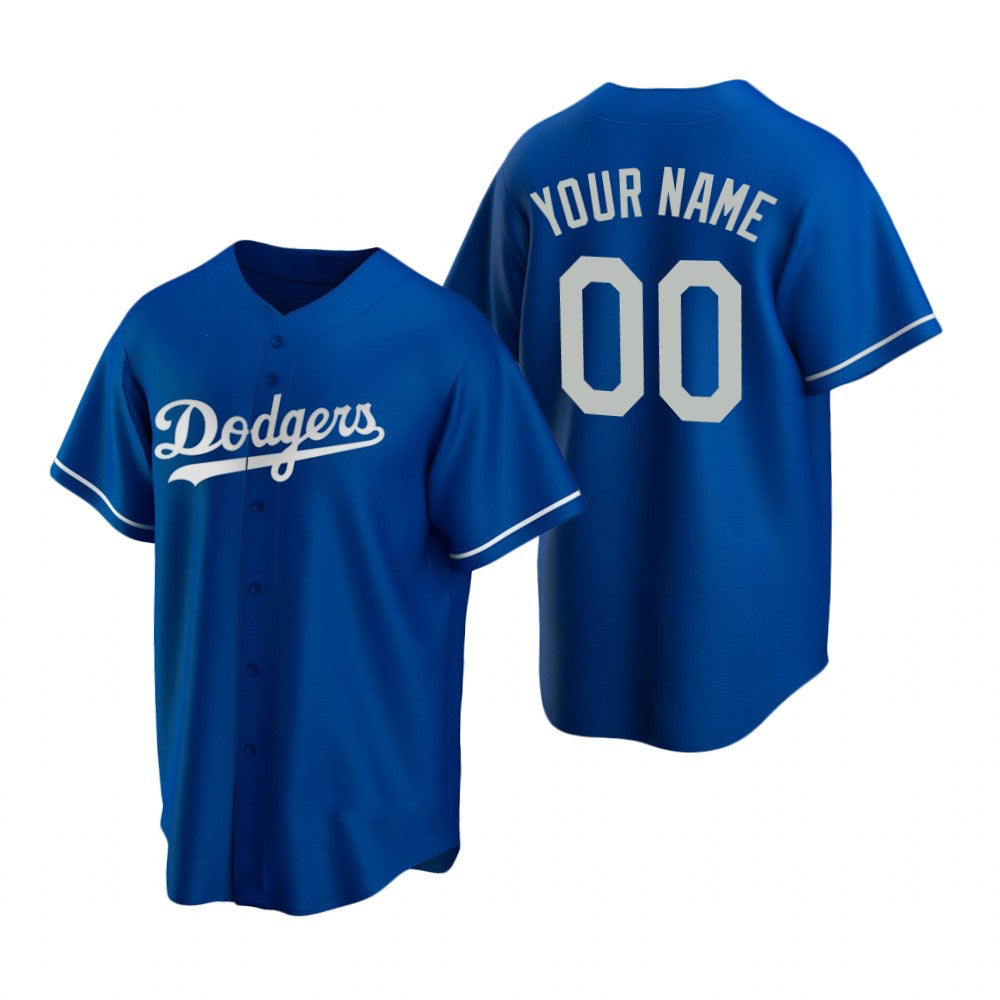 Custom Los Angeles Dodgers Royal Stitched Cool Baseball Jersey HELVY