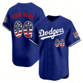 Custom Los Angeles Dodgers Royal USA 250 Fourth of July Limited Stitched Jersey