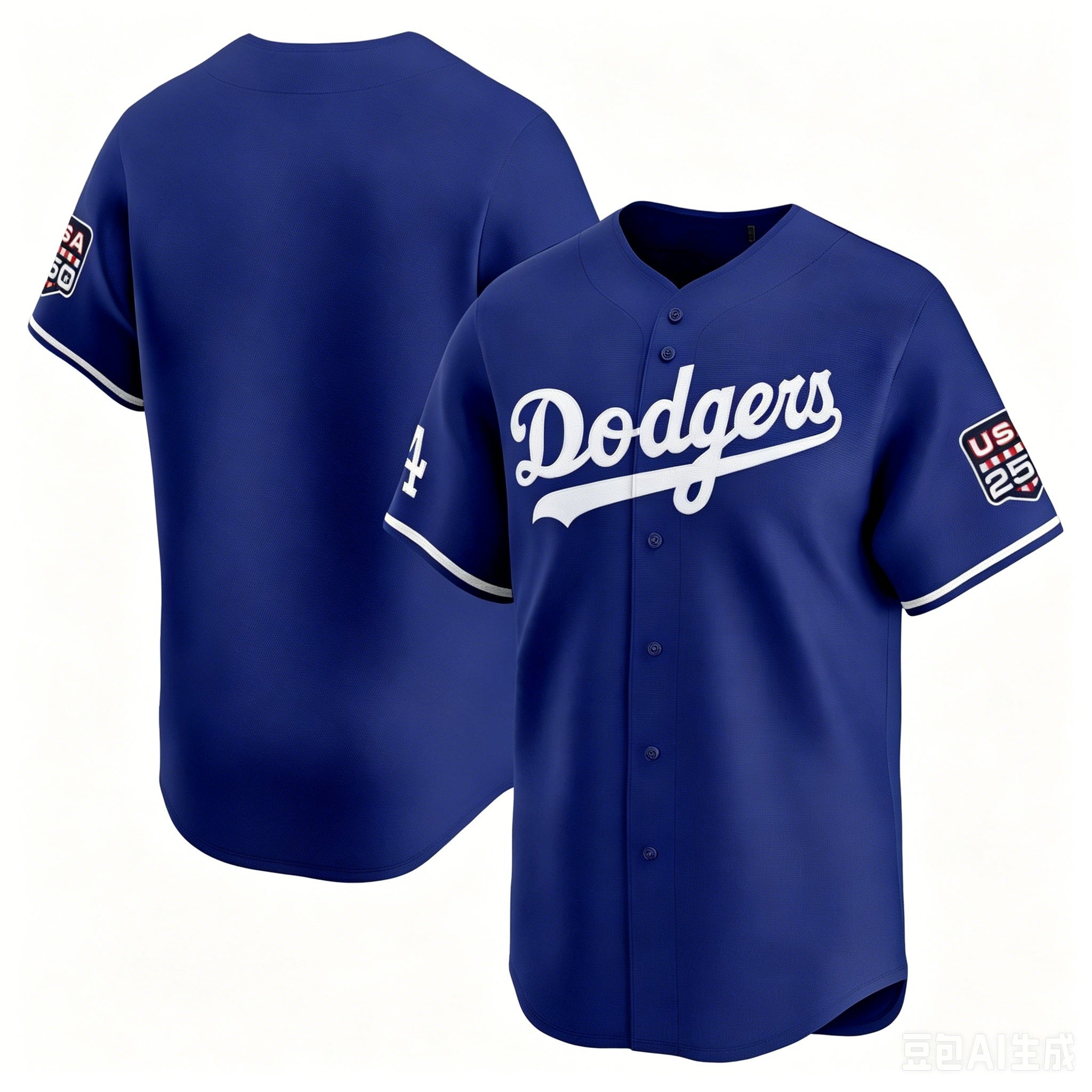 Custom Los Angeles Dodgers Royal USA 250 Limited Stitched Jersey