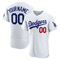 Custom Los Angeles Dodgers White Home Authentic Baseball Jersey HELVY