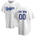 Custom Los Angeles Dodgers White Home Replica Baseball Jersey HELVY
