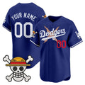 Custom Los Angeles Dodgers x One Piece Royal Vapor Premier Limited Jersey - Stitched Baseball Jersey