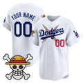 Custom Los Angeles Dodgers x One Piece White Vapor Premier Limited Jersey - Stitched Baseball Jersey