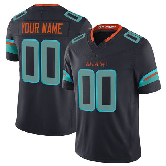 Custom M.Dolphins Active Player Black 2025 F.U.S.E. “Rivalries” Vapor Limited Stitched Jersey