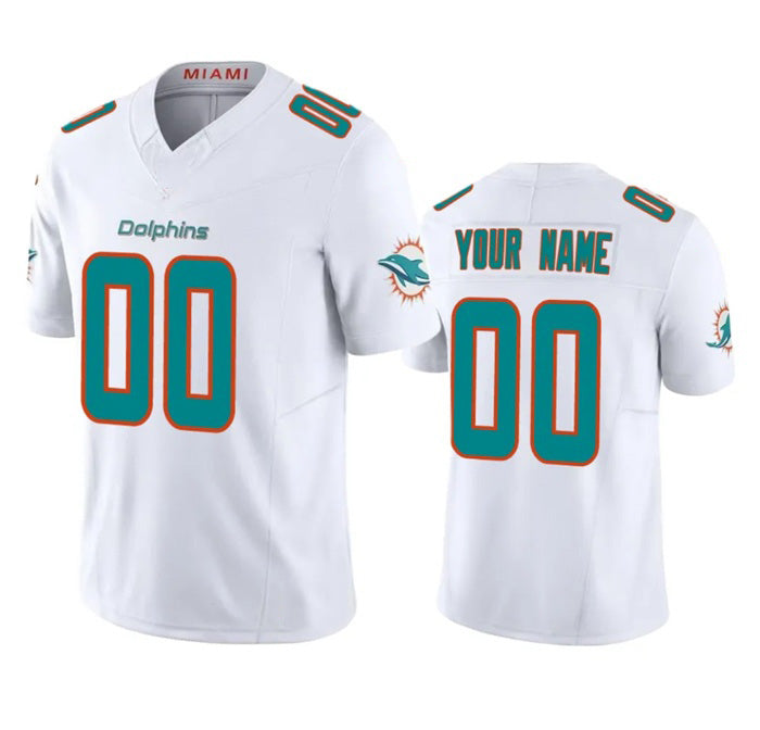Custom M.Dolphins Active Player White 2023 F.U.S.E Vapor Limited Stitched Jersey