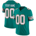 Custom M.Dolphins Alternate Aqua Green Stitched Vapor Untouchable Limited Jersey