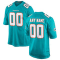 Custom M.Dolphins Aqua Game Jersey